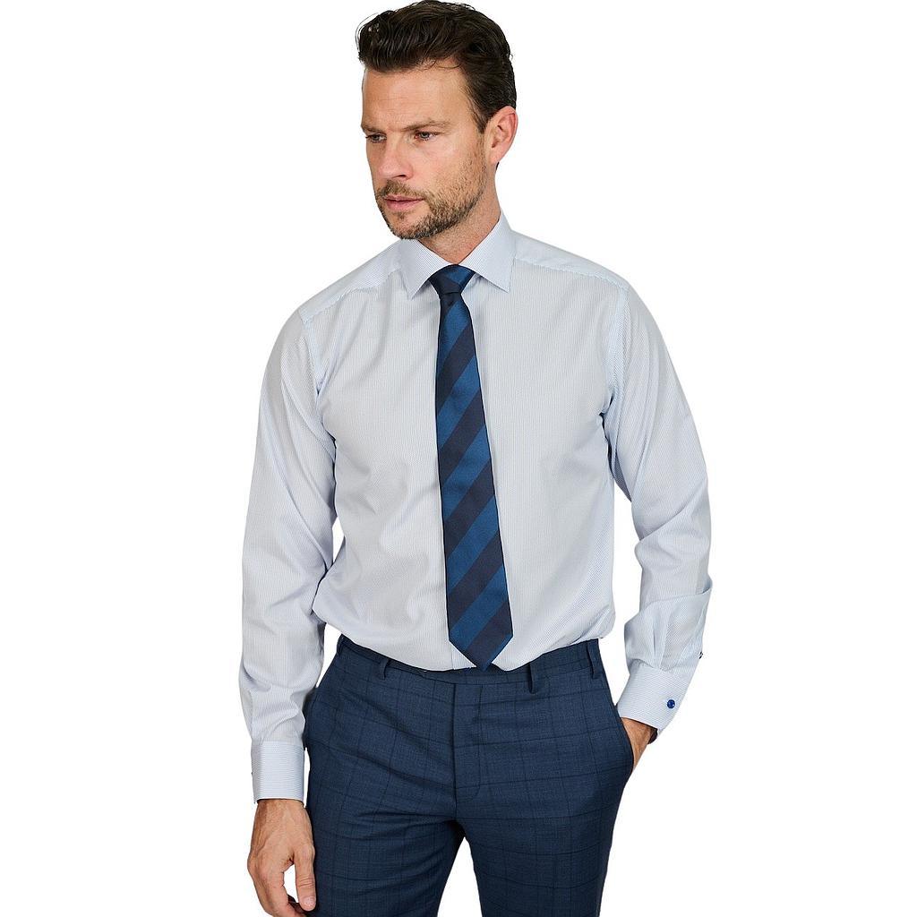 Eton hemd lange mouwen heren blauw - Artson Fashion