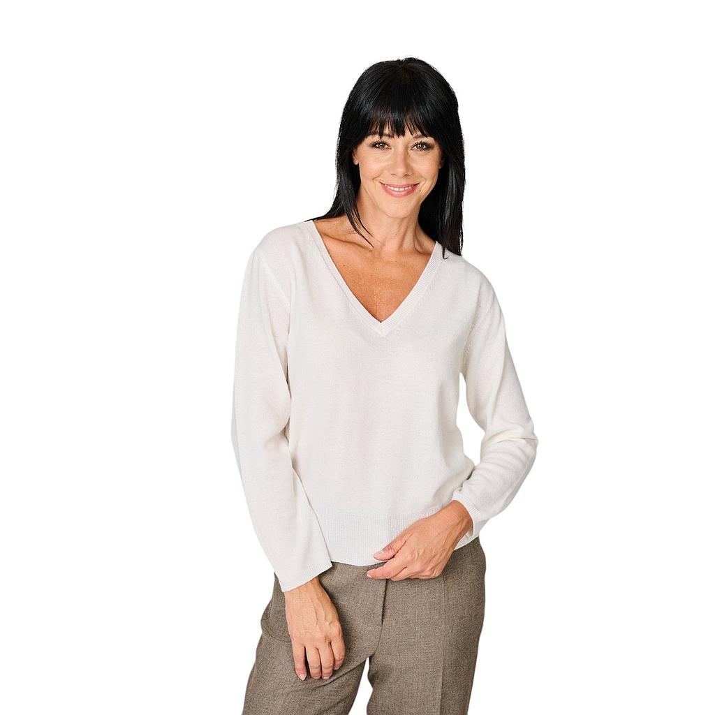 anneclaire-pull-over-sweater-v-neck-women's-ecru-d1839-857-201