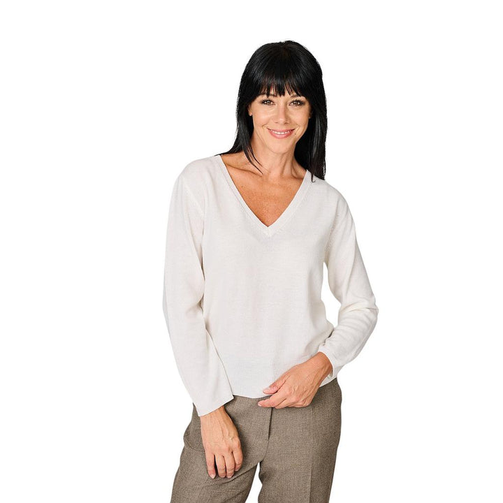 anneclaire-pull-over-sweater-v-neck-women's-ecru-d1839-857-201