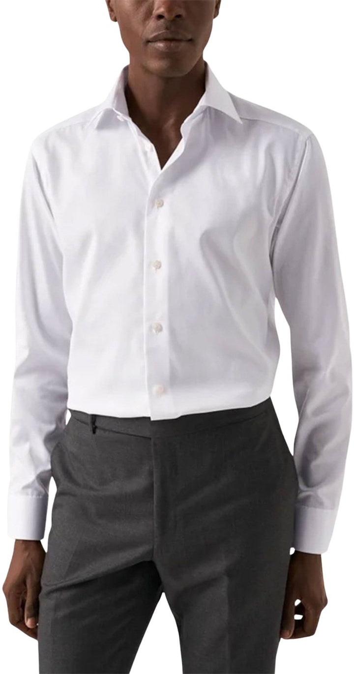 Eton camisa manga larga blanca de hombre