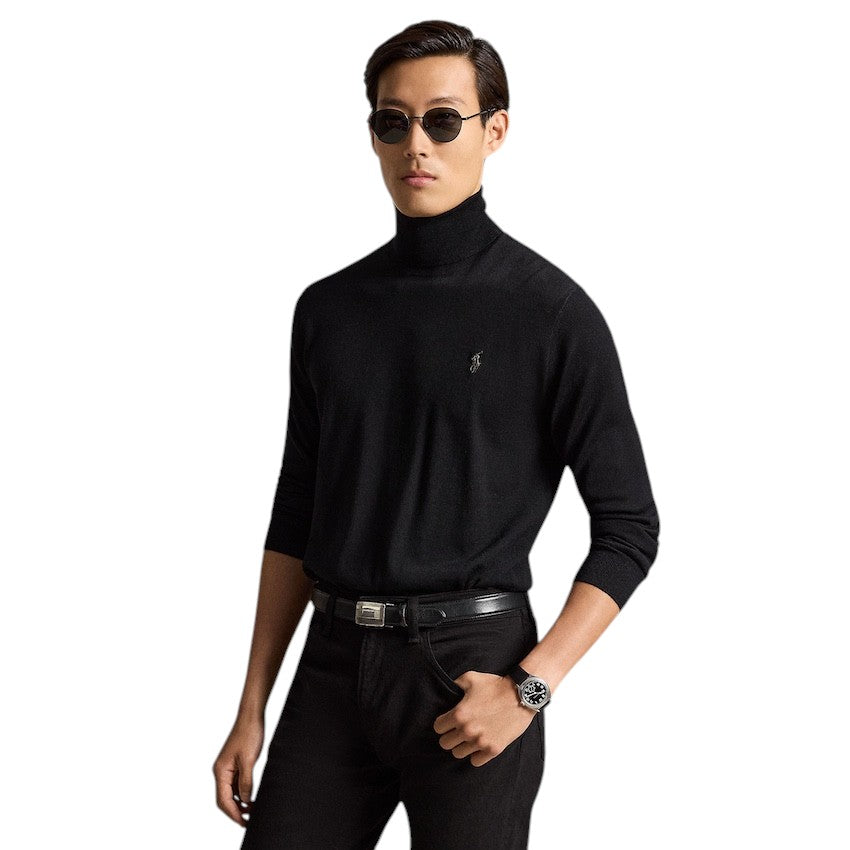 Polo-Ralph-Lauren-Herren-Pullover-Rollkragen-Schwarz-710946145002