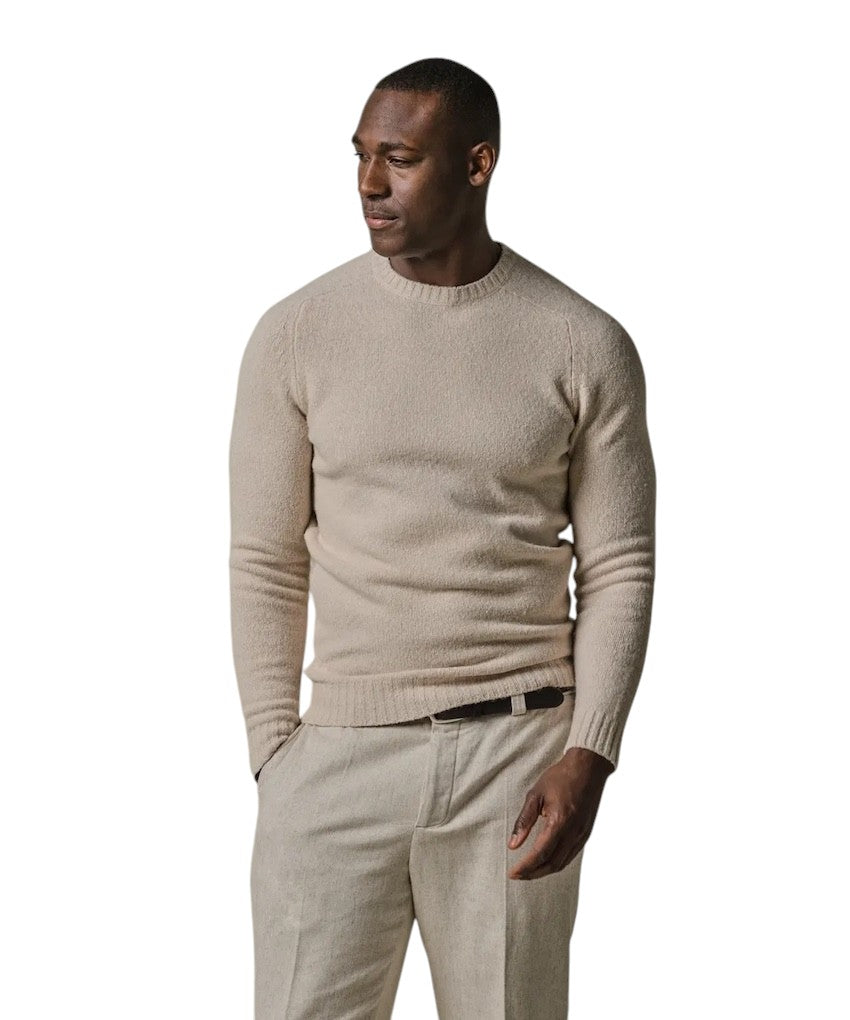 profuomo-pull-trui-ronde-hals-heren-zand
