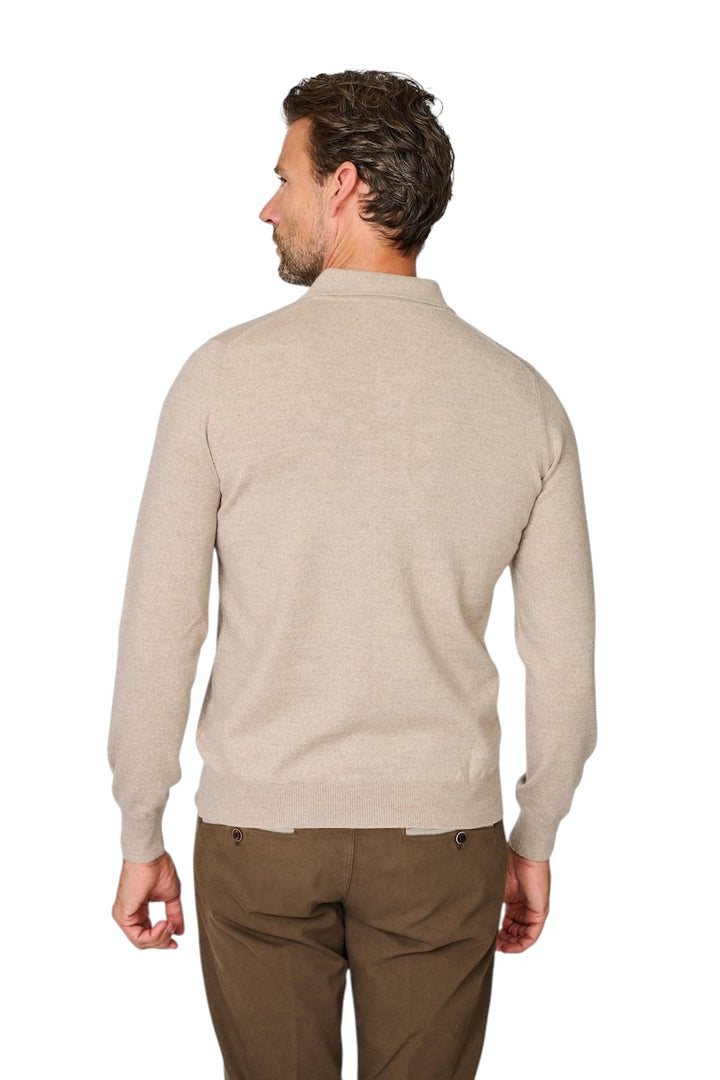 Gran Sasso Men polo shirt lange mouwen heren blauw 55112/14290 018