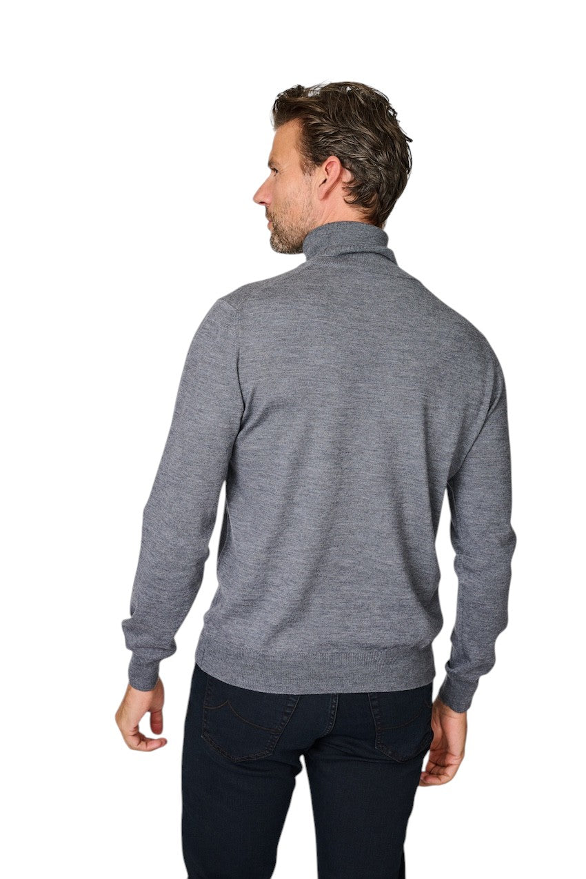 Gran Sasso Men pull trui rolkraag heren grijs 55157/14290 088