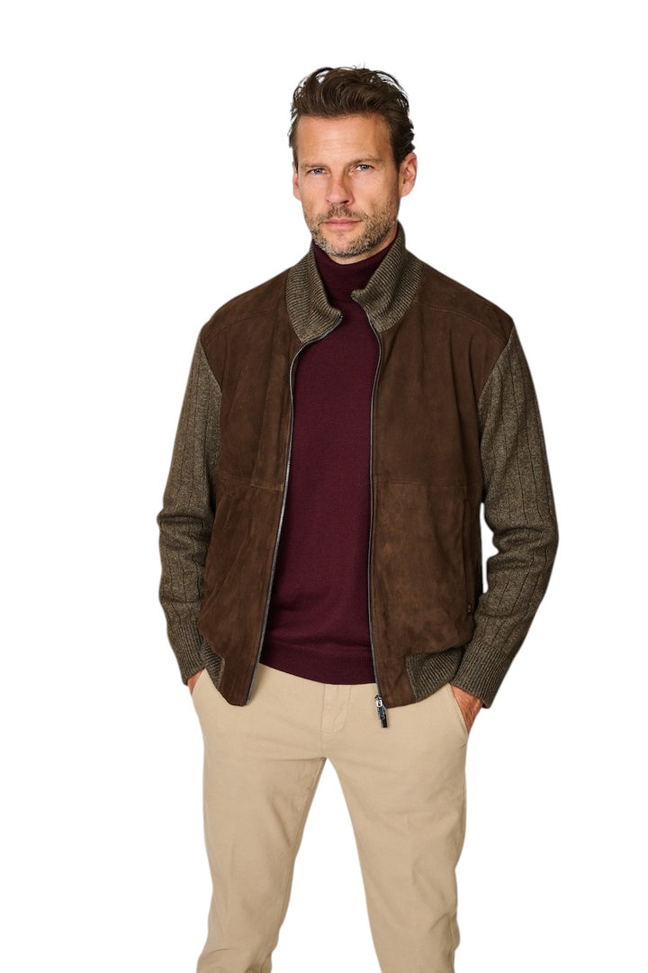 Gran Sasso Men pull trui rolkraag heren bordeaux 55157/14290 291