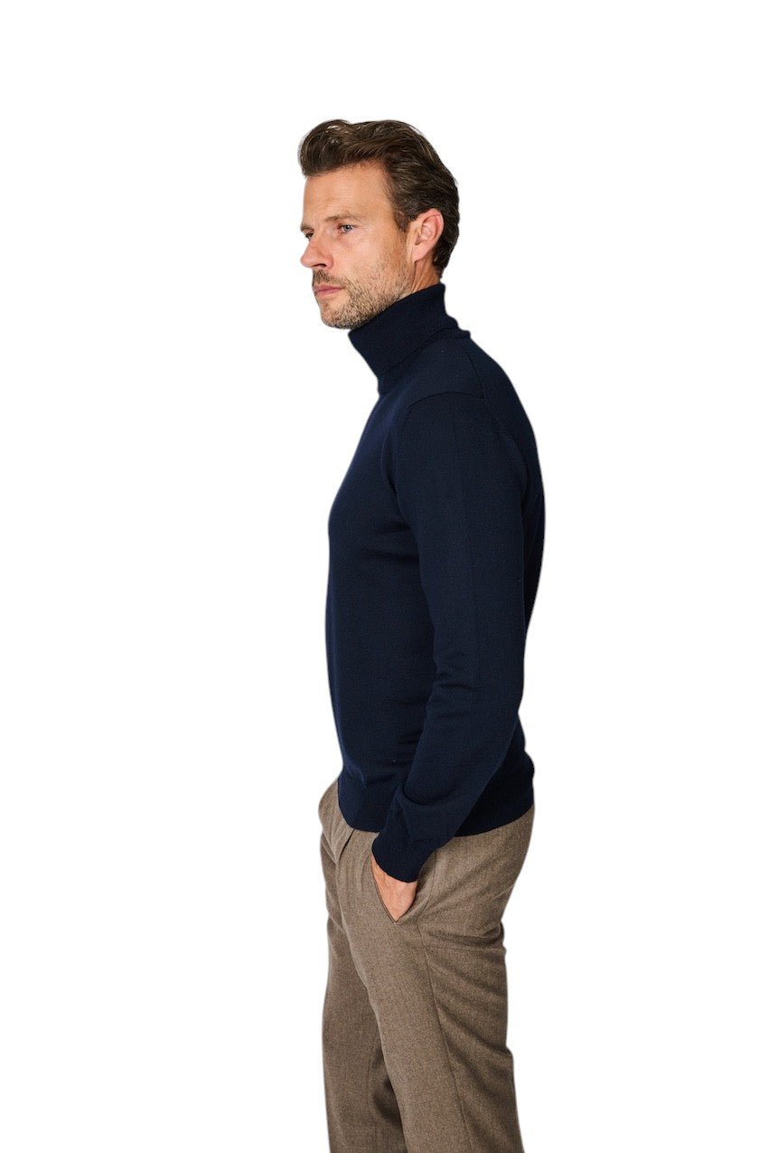 Gran Sasso Men pull trui rolkraag heren marine 55157/14290 598