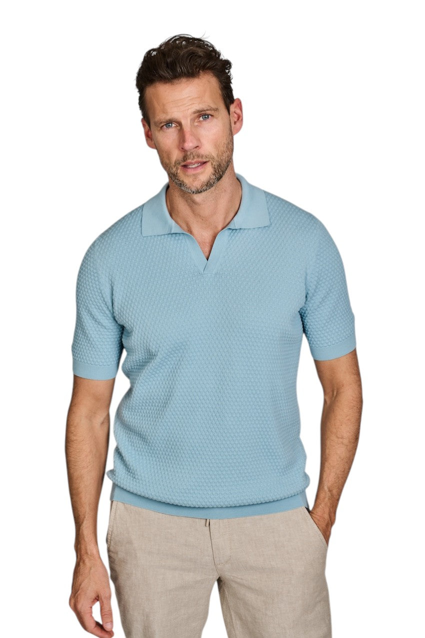 Gran Sasso Men polo shirt korte mouwen heren turquoise 58186/18162 532