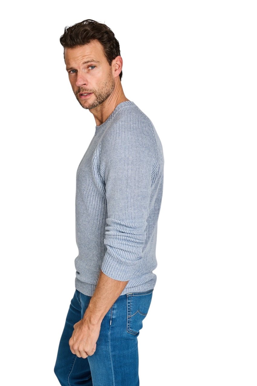 Gran Sasso Men pull trui ronde hals heren blauw 23152/18632 520