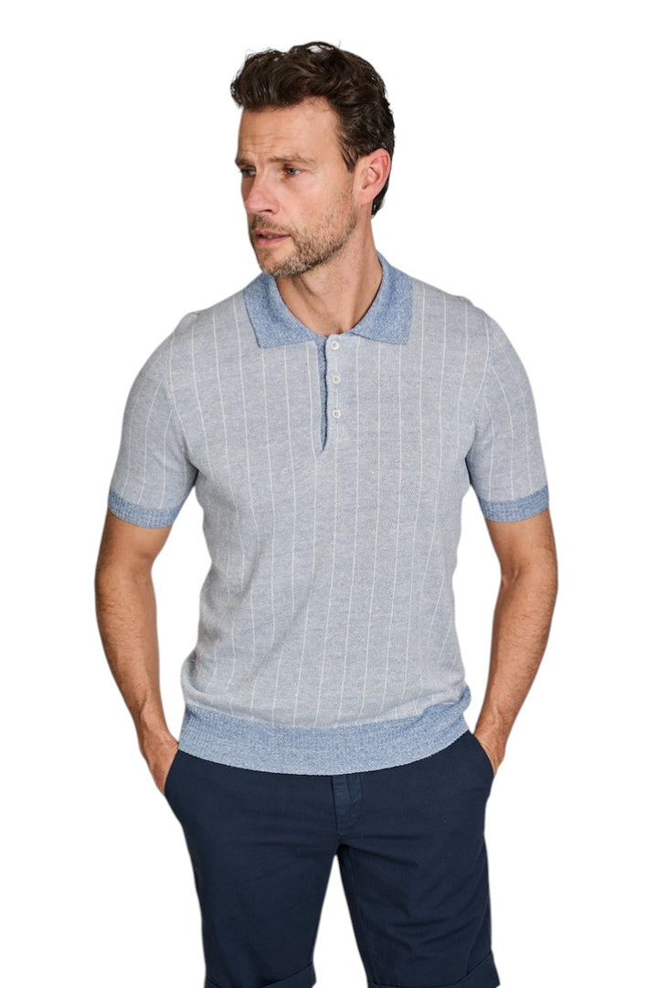 Gran Sasso Men polo shirt korte mouwen heren blauw 57116/18662 565