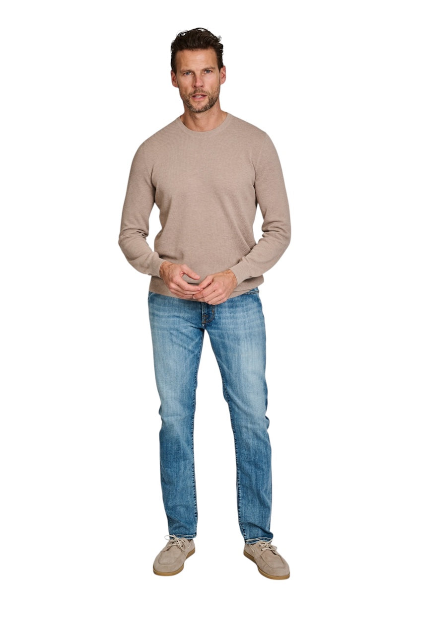 Gran Sasso Men pull trui ronde hals heren bruin 57109/20678 101