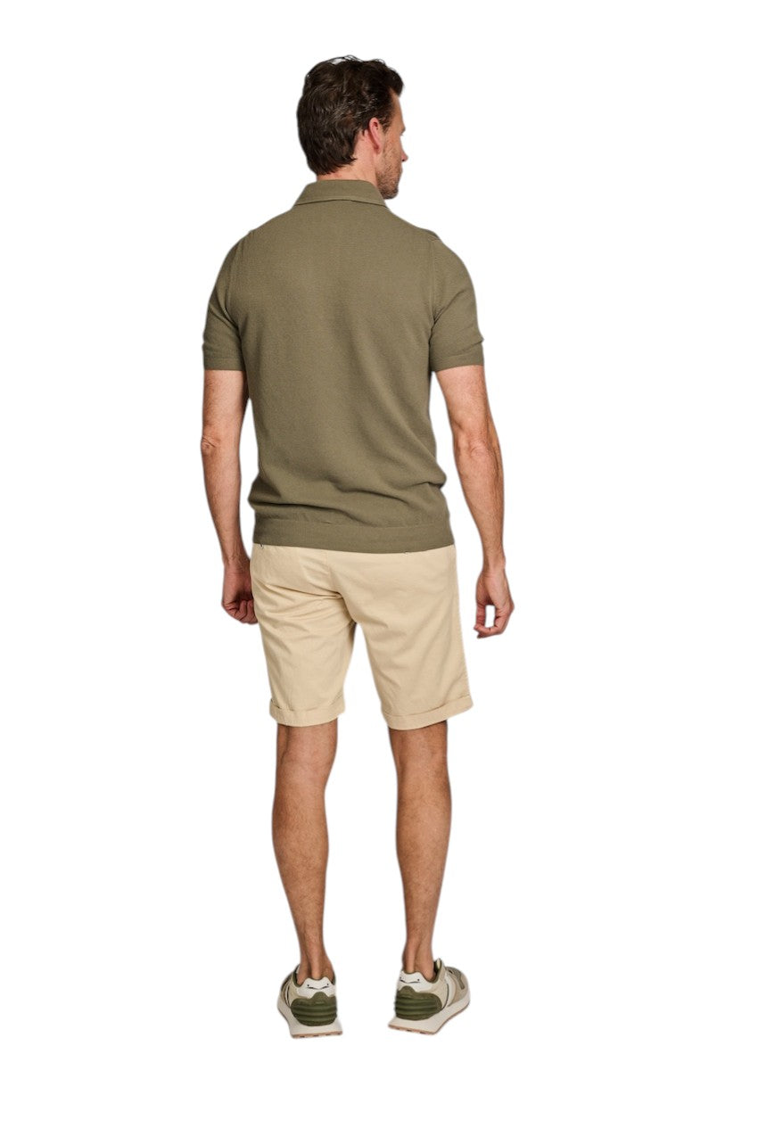 Gran Sasso Männer Poloshirt kurze Ärmel Herren khaki 57114/20678 481