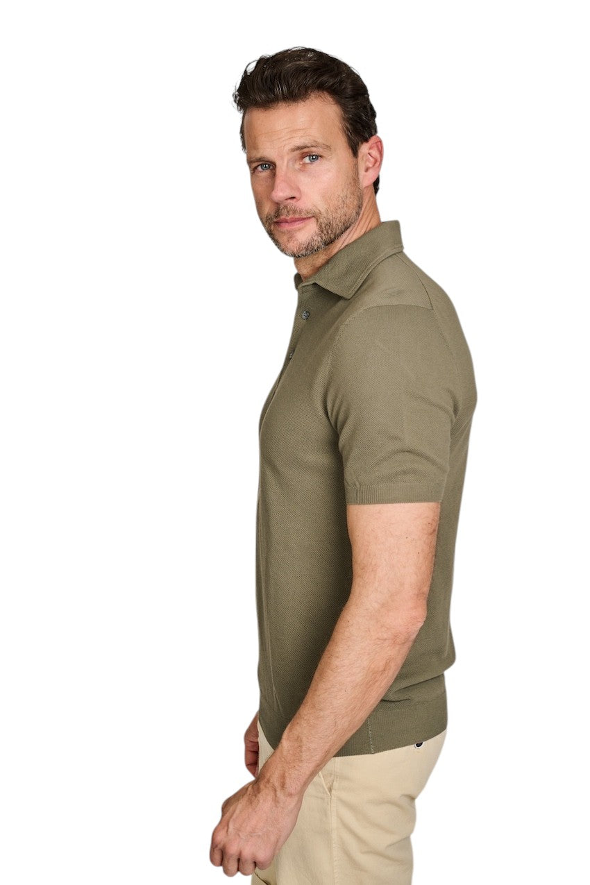 Gran Sasso Männer Poloshirt kurze Ärmel Herren khaki 57114/20678 481