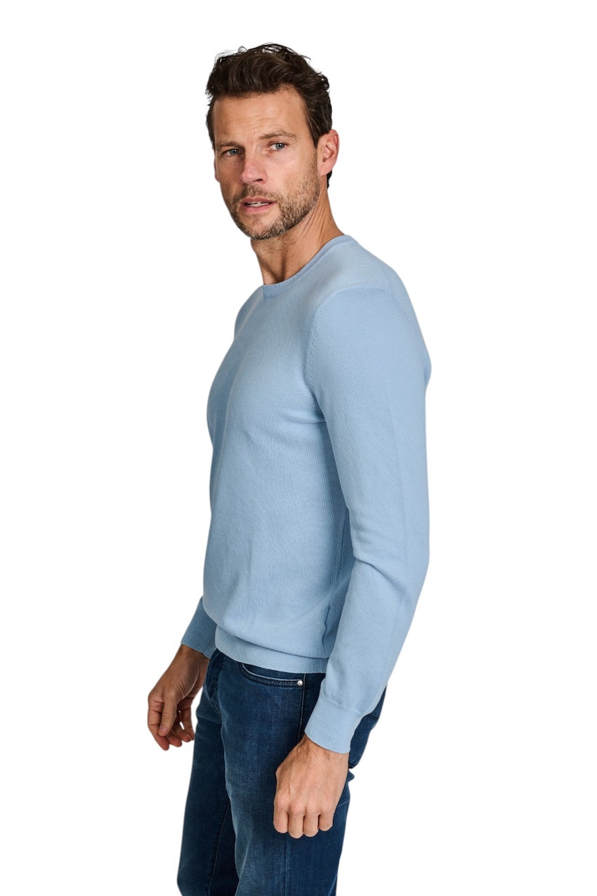 Gran Sasso Men pull trui ronde hals heren ciel 57109/20678 502