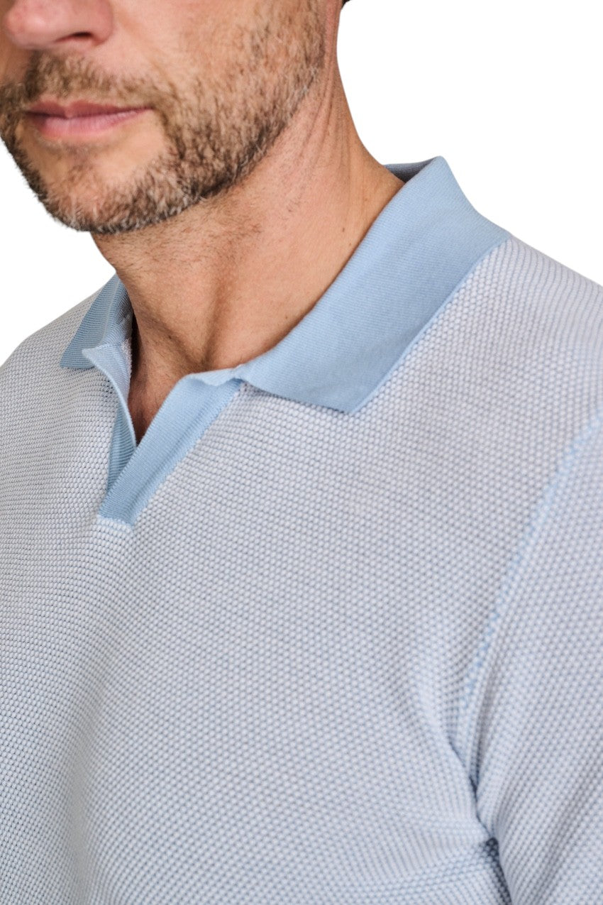 Gran Sasso Men polo shirt korte mouwen heren licht blauw 57155/26901 502