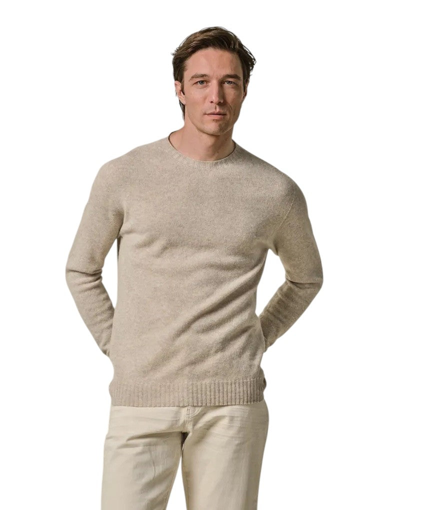 profuomo-pull-trui-ronde-hals-heren-zand-1