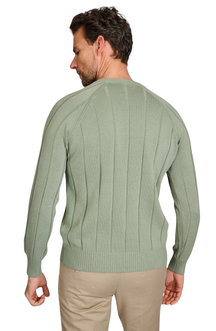 Gran Sasso Men pull trui ronde hals heren groen 23127/18169/466