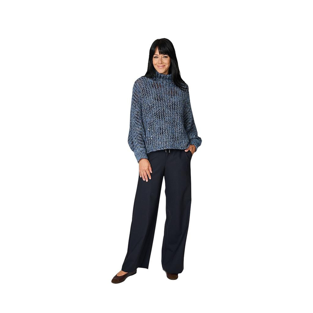 panicale-pull-en-cachemire-col roulé-femme-bleu marine