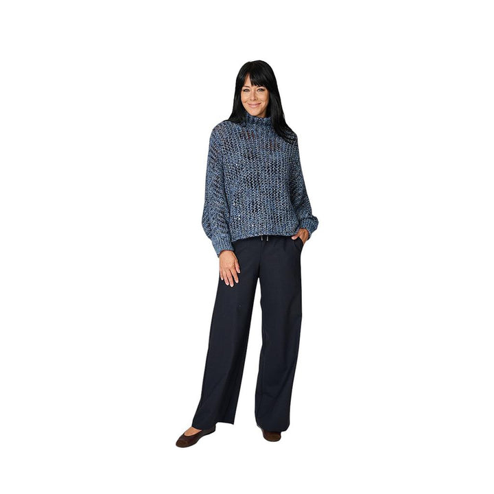panicale-pull-en-cachemire-col roulé-femme-bleu marine