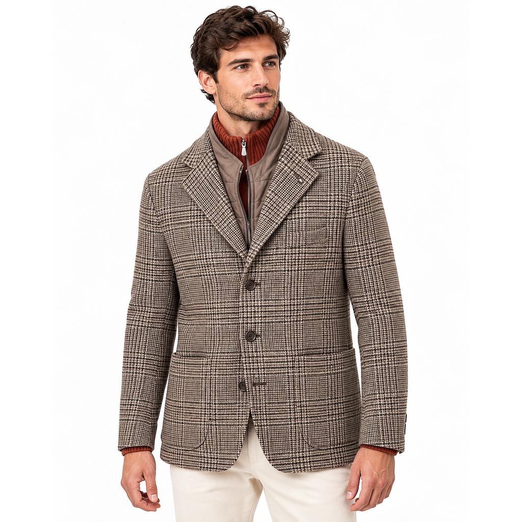 CC Collection Corneliani veste homme marron, vue de face sur mannequin