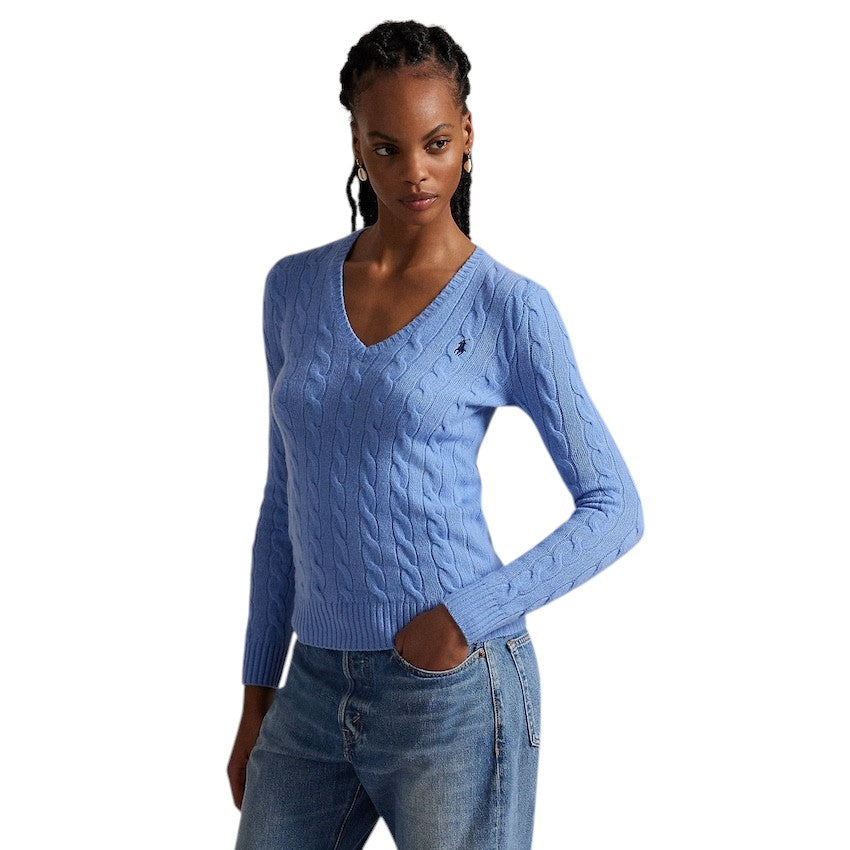 polo-ralph-lauren-dametrøje-v-hals-damer-Himmelfarve-211971866004