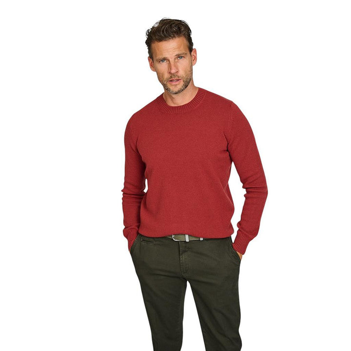 gran-sasso-men-pull-trui-ronde-hals-heren-donker-rood