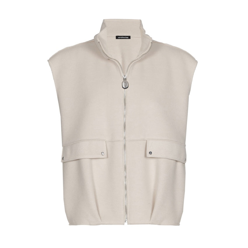 Caroline Biss bodywarmer dames ecru 4823/93