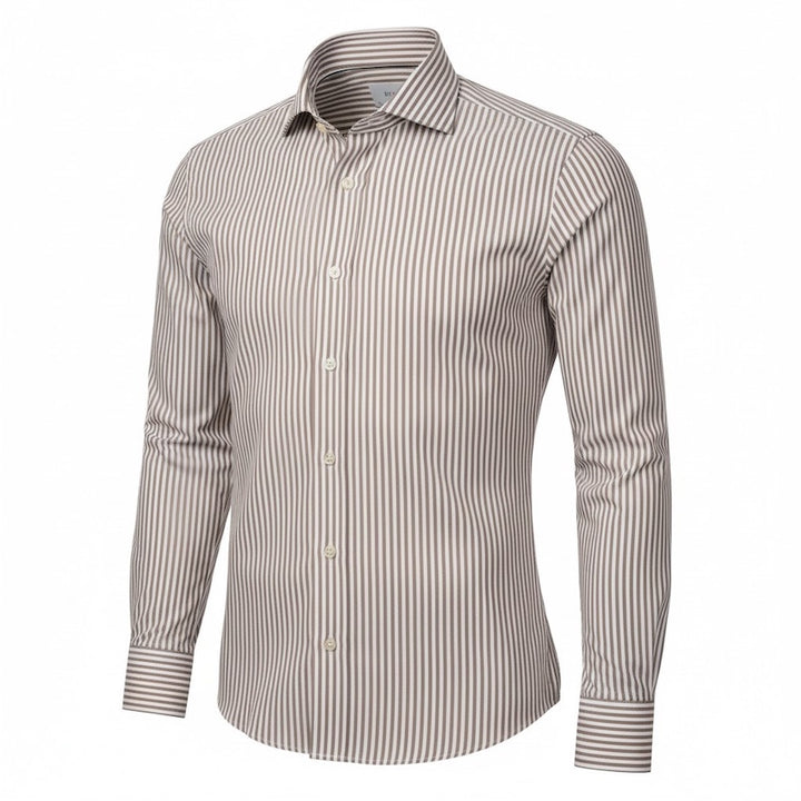 Eton shirt long sleeves men beige Slim