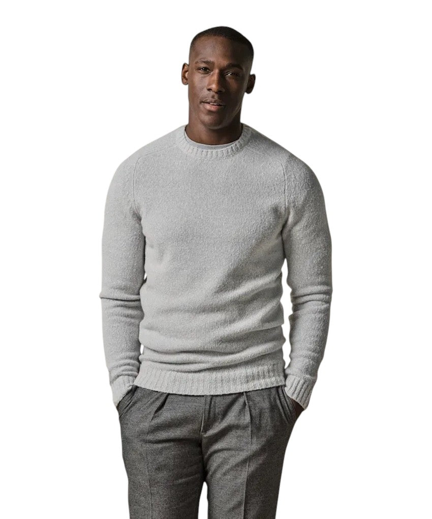 profuomo-pull-trui-ronde-hals-heren-licht-grijs