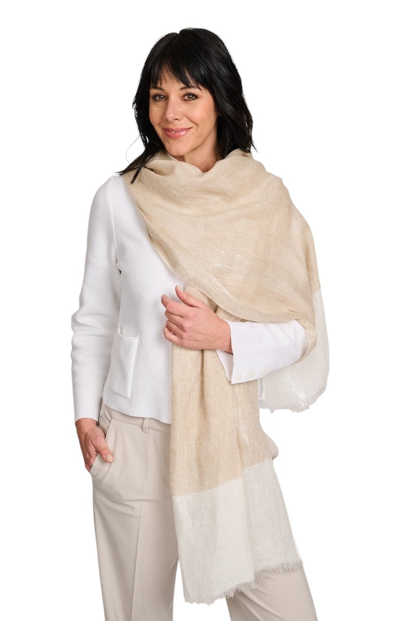 Andrea'S 1947 sjaal dames zand 8714 SAND