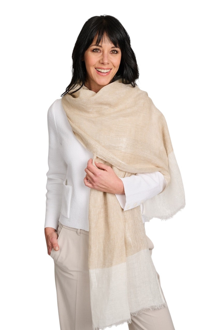 Andrea'S 1947 sjaal dames zand 8714 SAND