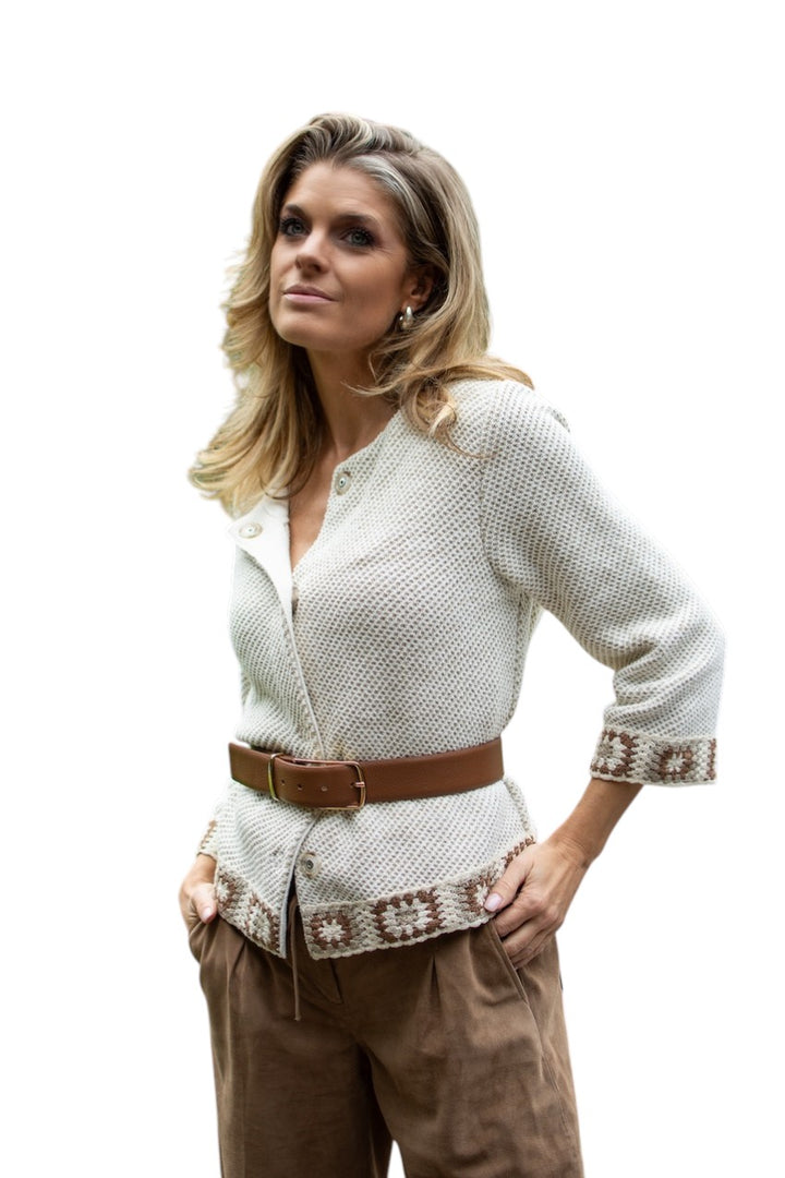 Anneclaire gilet femme beige D1630 1762 353