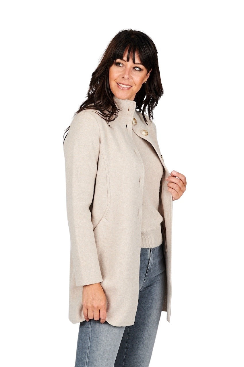 Anneclaire gilet dames beige