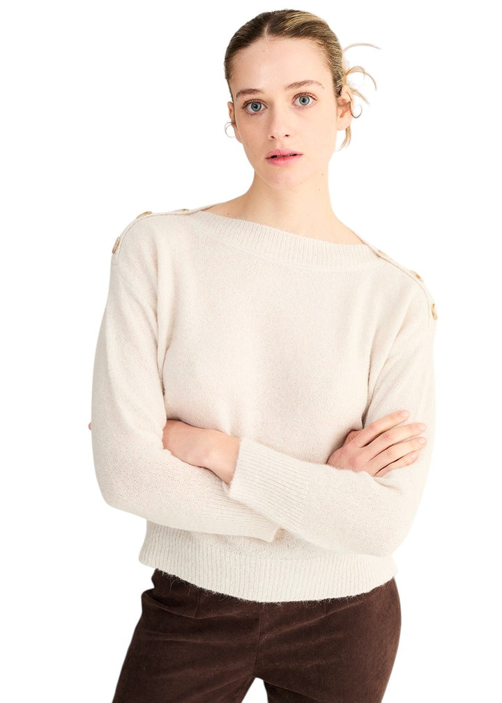 Anneclaire pull trui dames ecru D1203 014 003