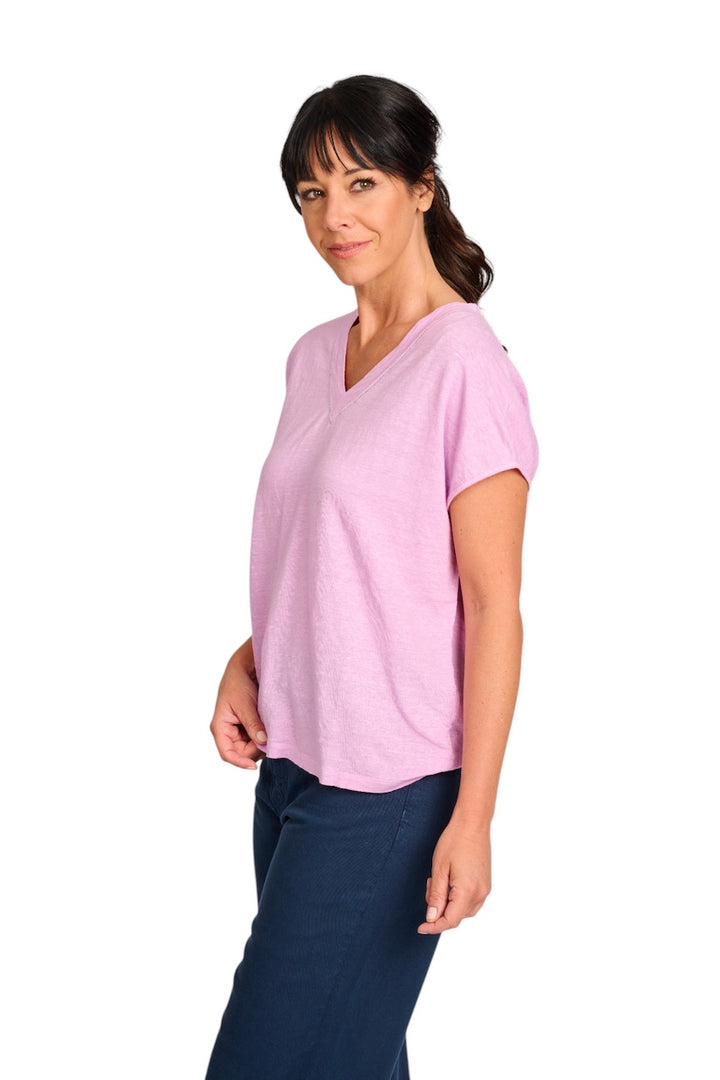 Anneclaire t-shirt korte mouwen dames lila D1135 475 262