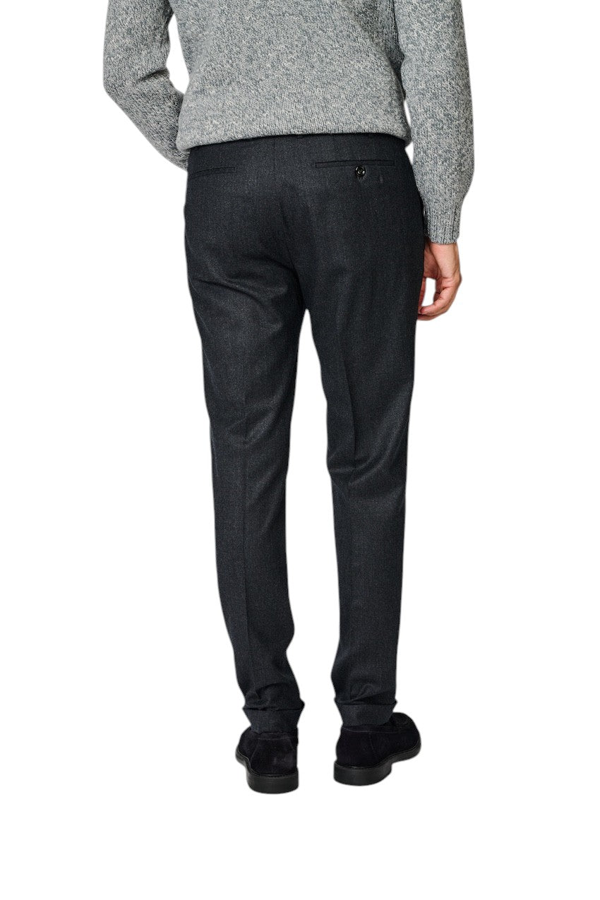 Berwich broek heren donker grijs contemporary fit - fannel