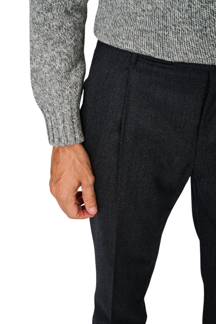 Berwich broek heren donker grijs contemporary fit - fannel