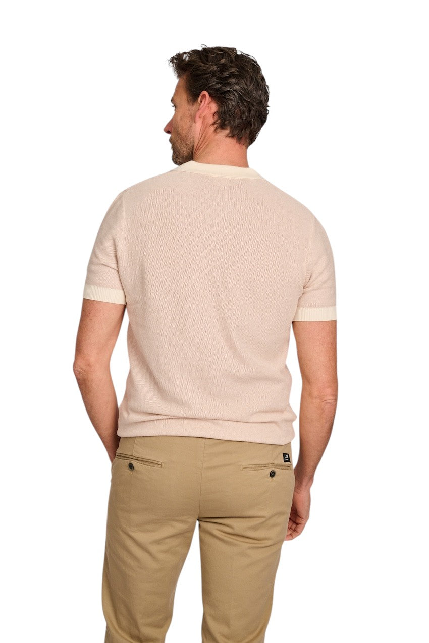 Blue Industry polo shirt korte mouwen heren zand KBIS25-M32