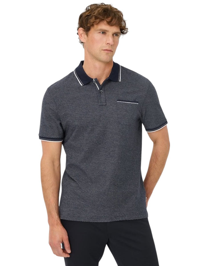 Brax Men polo shirt short sleeves men's navy Patrick