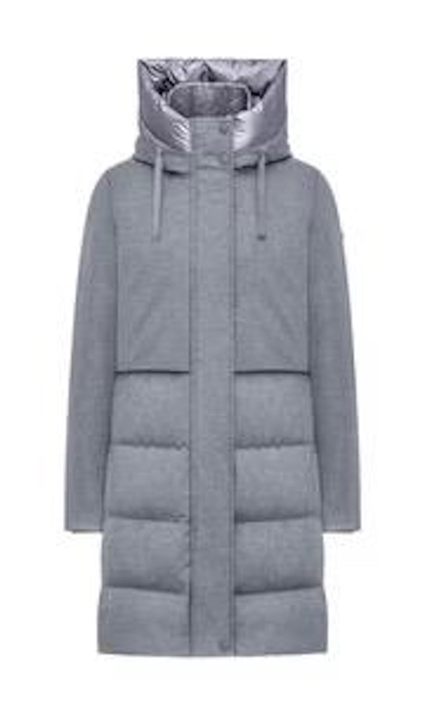 Duno Donna parka dames licht grijs