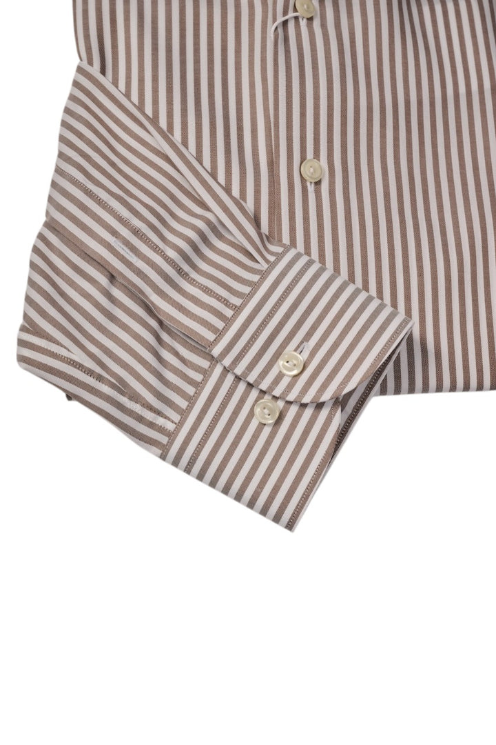 Eton hemd lange mouwen heren beige Slim 10001481834