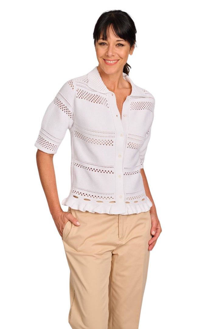 Fabiana Filippi gilet dames wit MAD275F492 D290 21