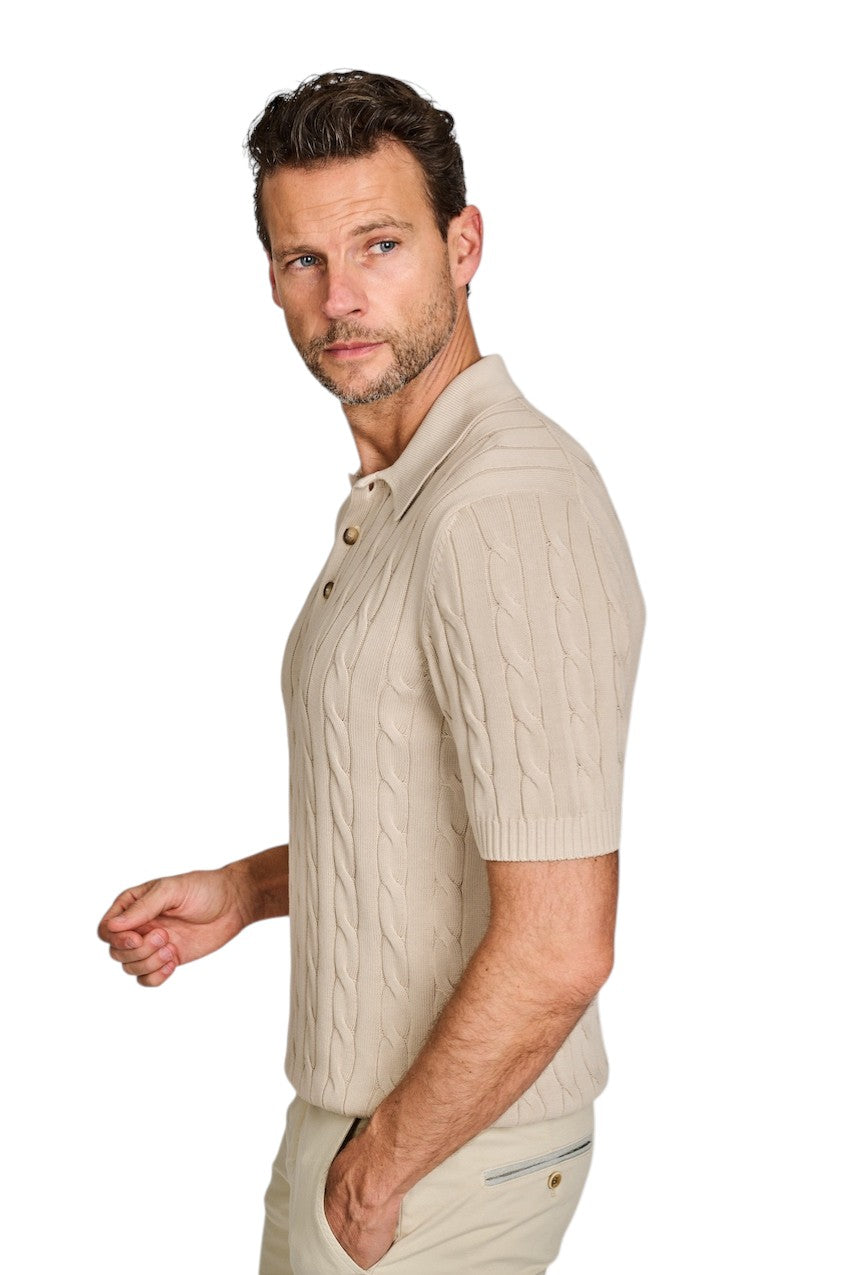 Gran Sasso Mænd polo shirt mænd sand