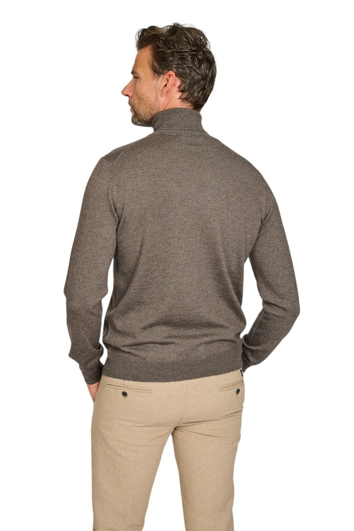 Gran Sasso Men pull trui rolkraag heren bruin 55157 14290 046