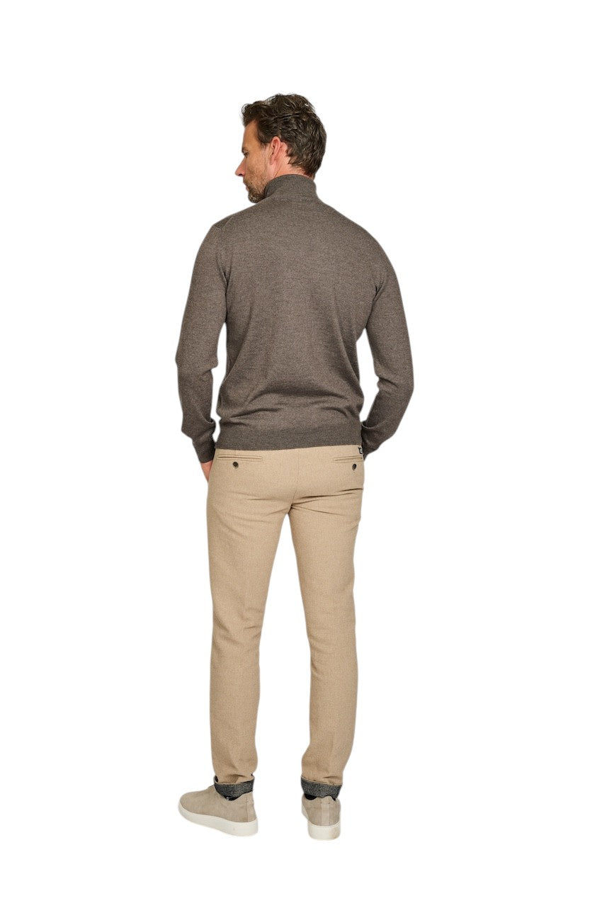 Gran Sasso Men pull trui rolkraag heren bruin 55157 14290 046