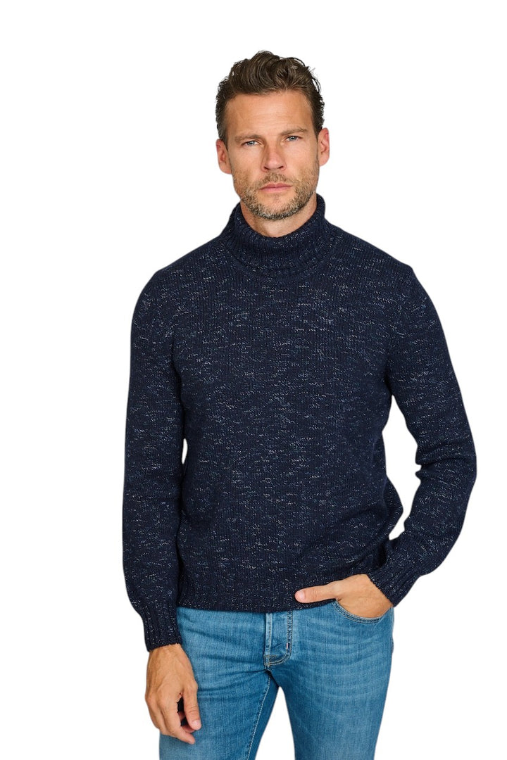 Gran Sasso Men pull trui rolkraag heren donker blauw 13170 25802 590.