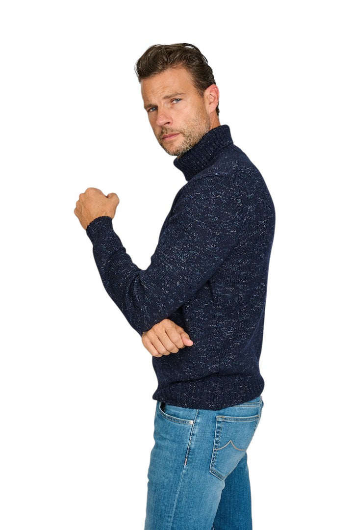 Gran Sasso Men pull trui rolkraag heren donker blauw 13170 25802 590.