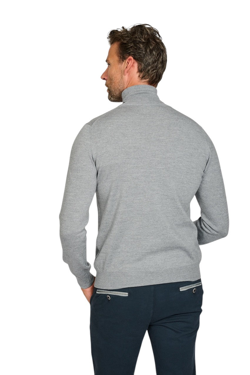 Gran Sasso Men pull trui rolkraag heren grijs 55157 14290 071