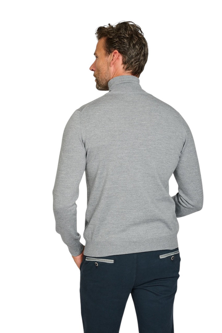 Gran Sasso Men pull trui rolkraag heren grijs 55157 14290 071