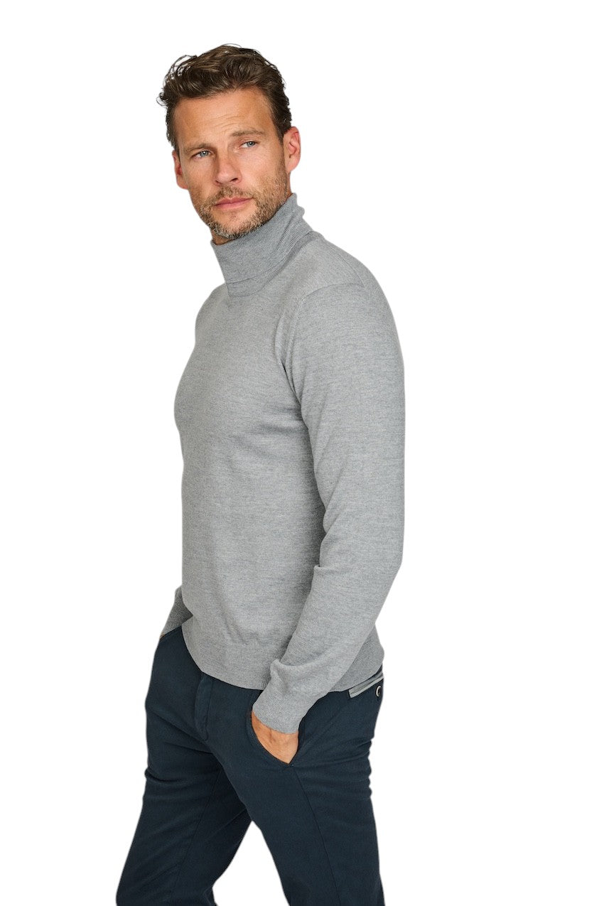 Gran Sasso Men pull trui rolkraag heren grijs 55157 14290 071