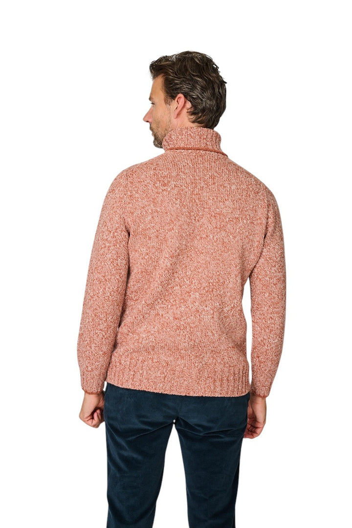 Gran Sasso Mænd pull-over rulle hals herre rustfarvet